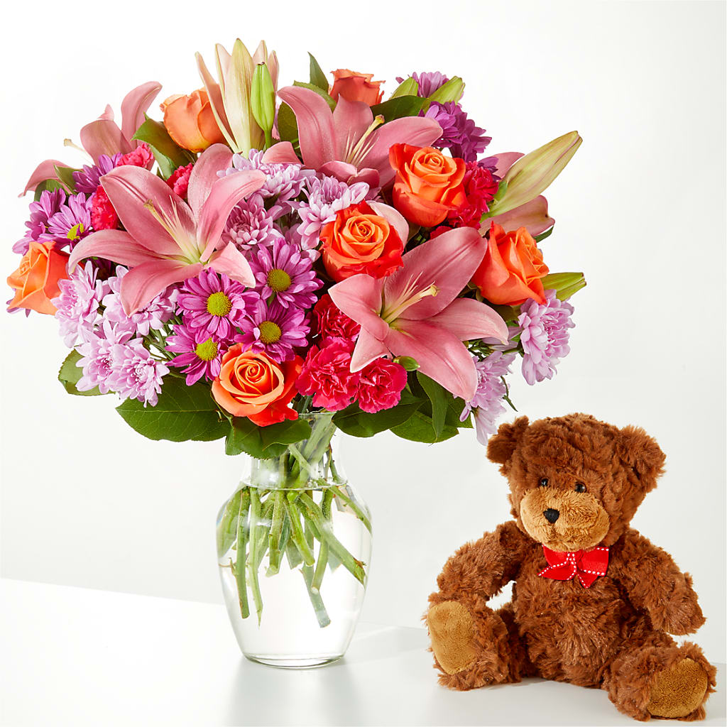 One and Only Bouquet and Bear Bundle – The Warrenton Florist, Warrenton VA