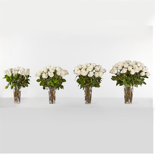 Long Stem White Rose Bouquet – The Warrenton Florist, Warrenton VA