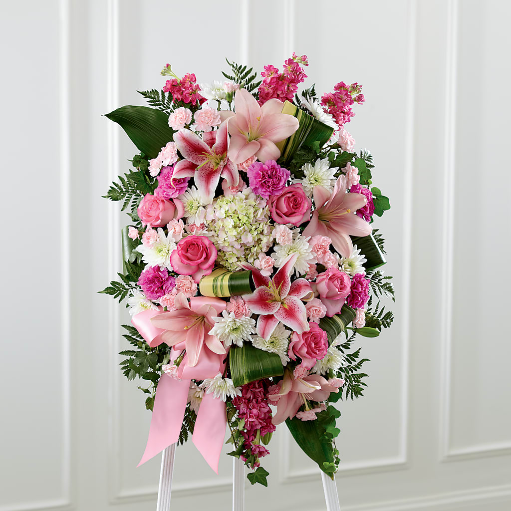 Comforting Standing Spray – The Warrenton Florist, Warrenton VA