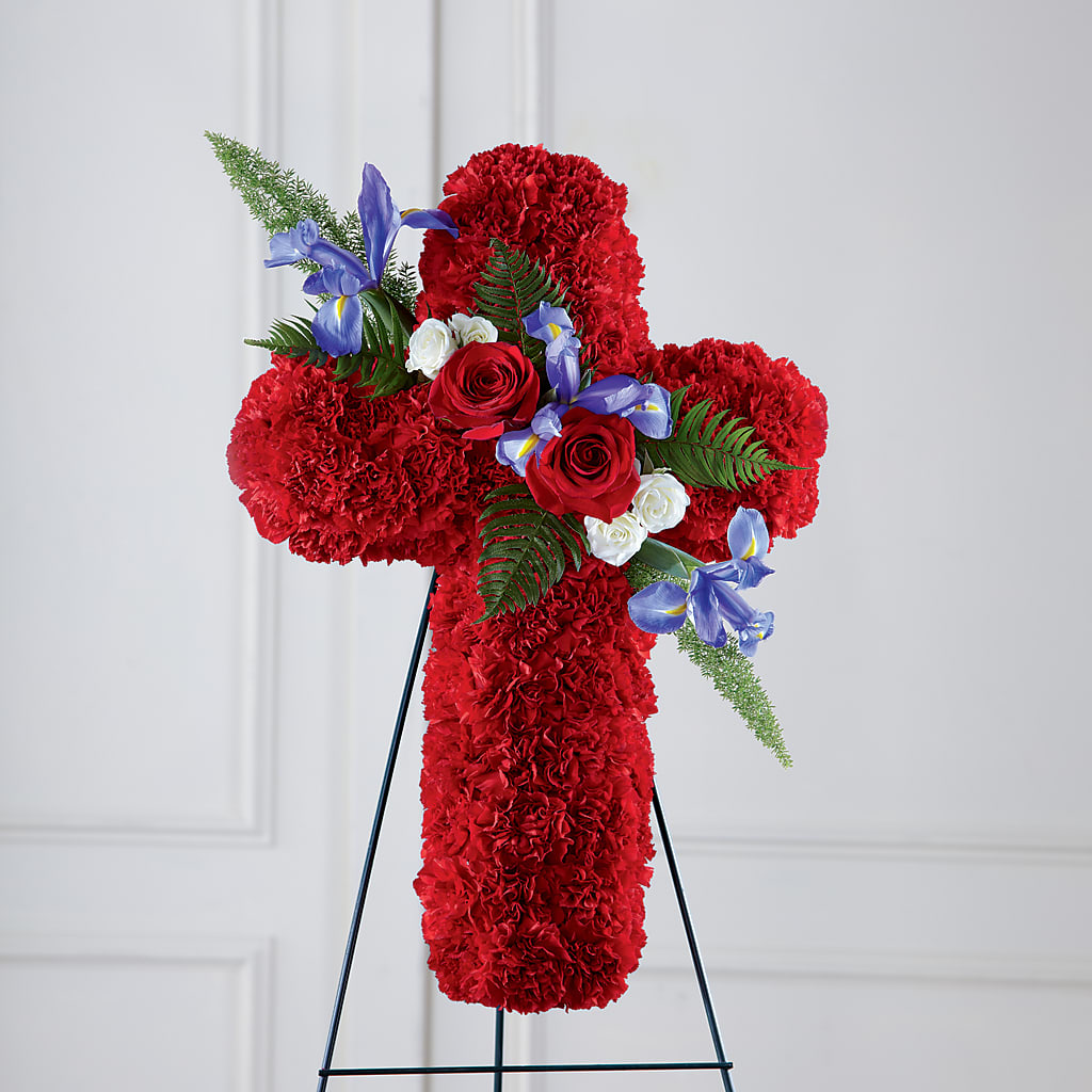 Faithful Hero Floral Cross – The Warrenton Florist, Warrenton VA