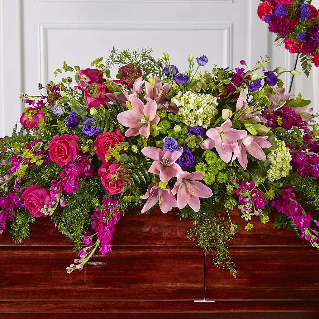 Radiant Tribute Casket Spray – The Warrenton Florist, Warrenton VA