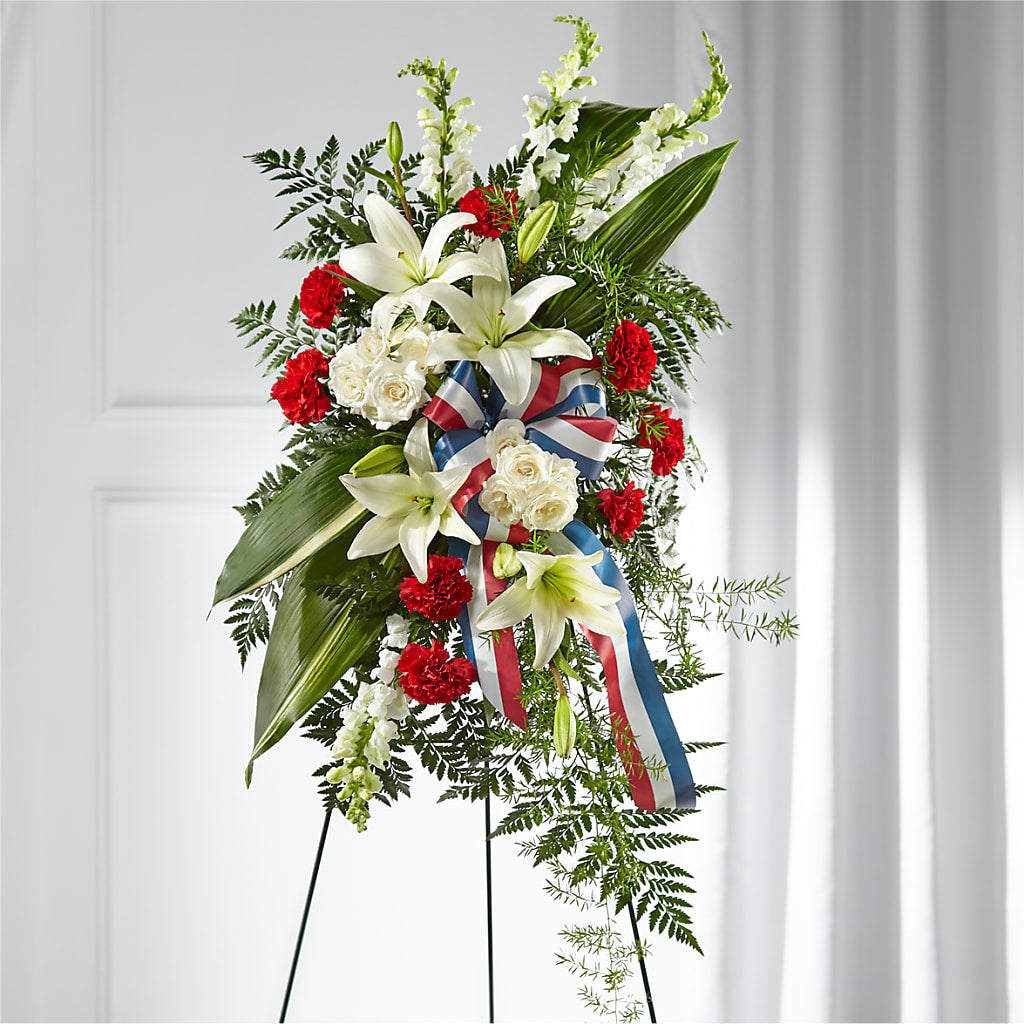 Stars of Life Standing Spray – The Warrenton Florist, Warrenton VA