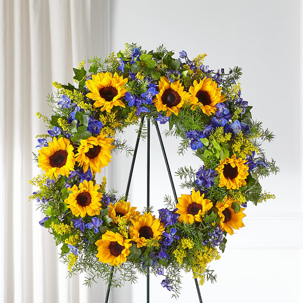 Bright Rays Wreath – The Warrenton Florist, Warrenton VA