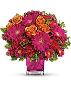 Turn Up The Pink Bouquet – The Warrenton Florist, Warrenton VA