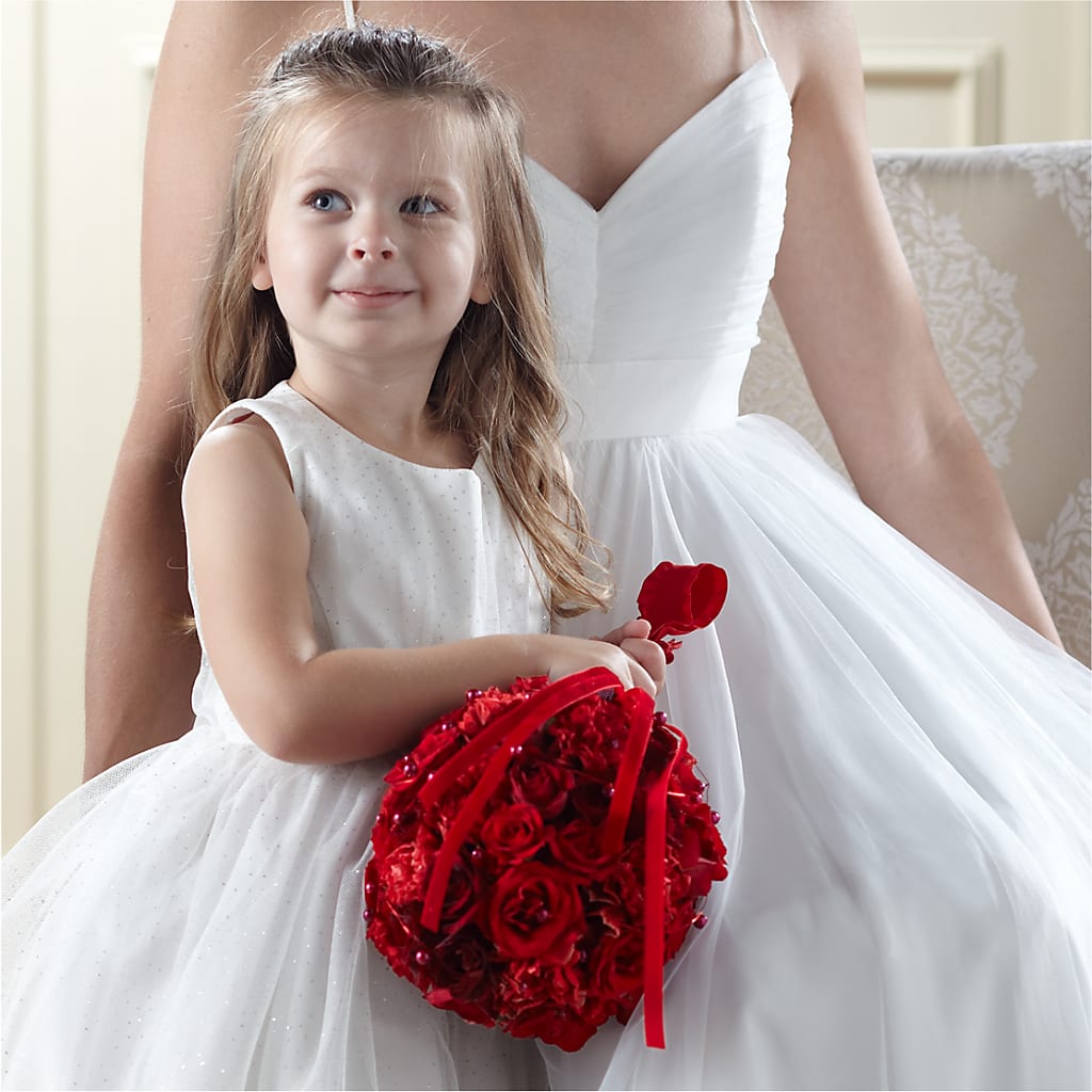 Pure at Heart Flower Girl Arrangement – The Warrenton Florist, Warrenton VA