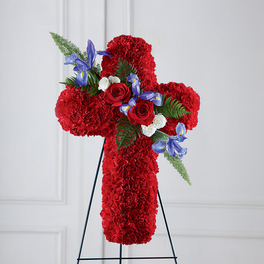 Faithful Hero Floral Cross –  The Warrenton Florist, Warrenton VA
